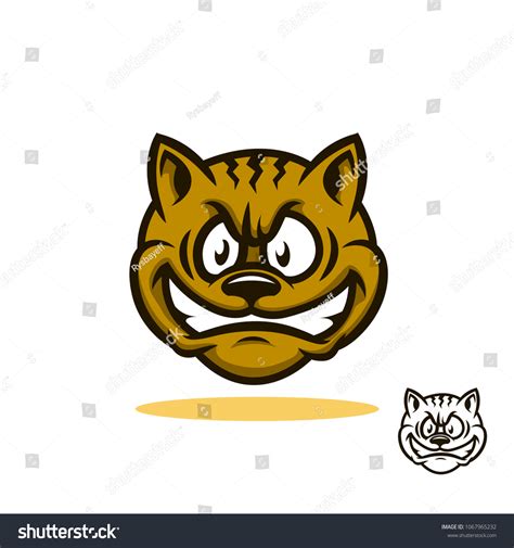 Cartoon Style Vector Illustration Angry Cat Stock Vector Royalty Free