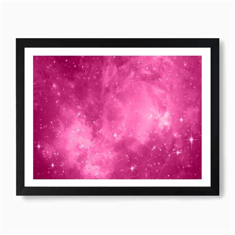 Hot Pink Galaxy Space Background Art Print By Rizwana Khan Fy