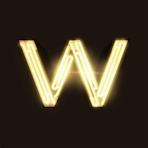 The Letter W Is Made Up Of Neon Lights