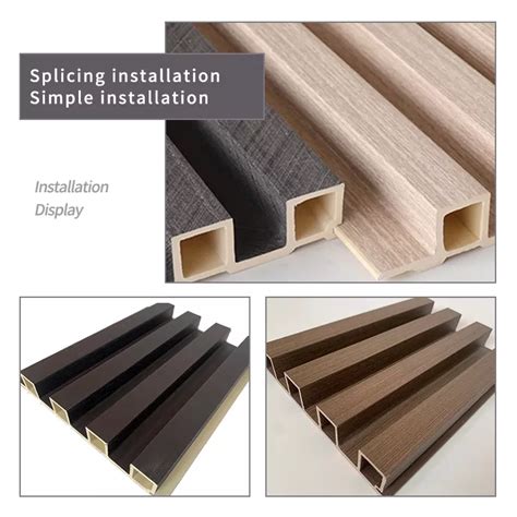 Factory Indoor Decor Wood Plastic Composite Pvc Wpc Coated Cladding