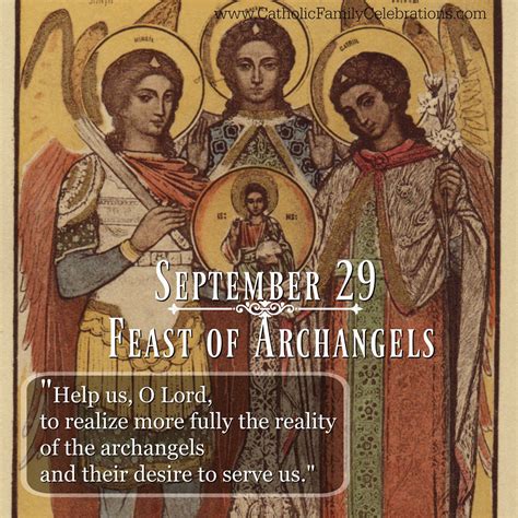 For Ideas To Celebrate The Feast Of The Archangels