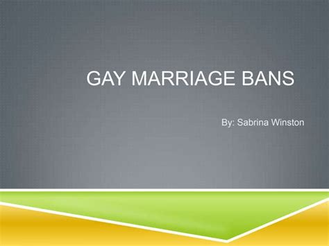 Sabrina Winston Same Sex Marriage Thesis Presentation Ppt Free