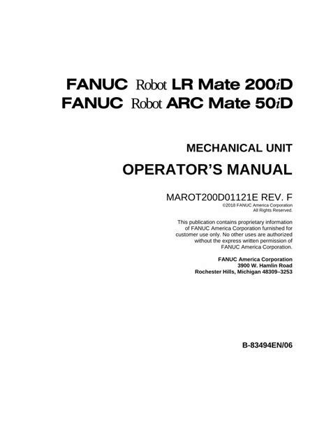 PDF FANUC Robot LR Mate 200iD ARC Mate 50iD MECHANICAL FANUC