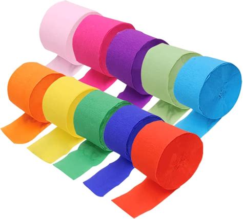 Krepppapier 10 Farben Kreppband Bunt 4 5cm x 25m Party Kreppbänder DIY