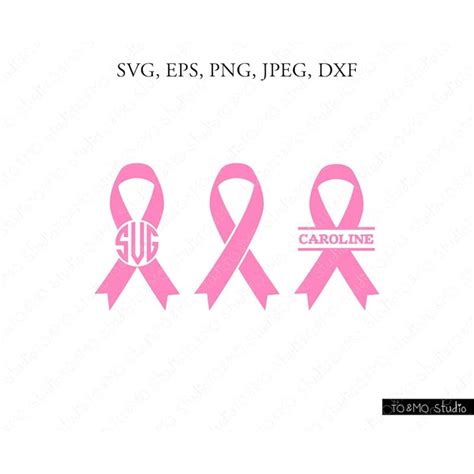 Cancer Ribbon Svg Pink Ribbon Svg Cancer Ribbon Monogram S Inspire