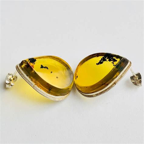 Mexican Earrings Mexican Stud Earrings Mexican Amber Etsy