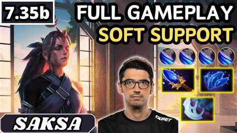 7 35b Saksa ANTI MAGE Soft Support Gameplay 24 ASSISTS Dota 2 Full