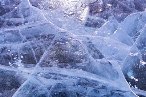 Ice and Cracks on the Surface of Lake Baikal Stock Photo - Image of ...