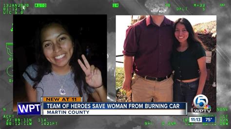 Martin County Sergeant Driver Rescue Woman From Burning Car