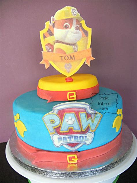 Gateau Pat Patrol Rubble Prunille Fait Son Show Gateau Anniversaire Gateau Tout