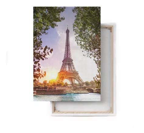 Cuadro Torre Eiffel Paris En Lienzo Canvas Para Sala Meses sin interés