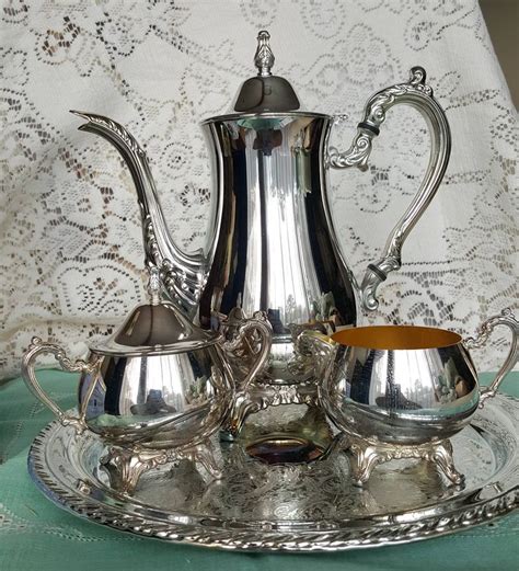 Oneida Coffee Pot Silver Plated Service Set Of Piece Coffee Etsy