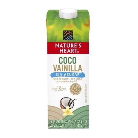 Bebida Vegetal Natures Heart Sabor Coco Vainilla Sin Azúcar 946 Ml