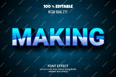 Premium Vector Editable Font Text Effect