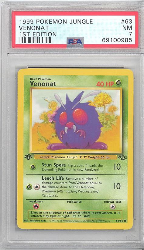 Psa Pokemon Card Jungle Venonat Common St Edition