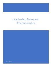 BUS FP3012 Assessment3 1 Pdf Leadership Styles And Characteristics