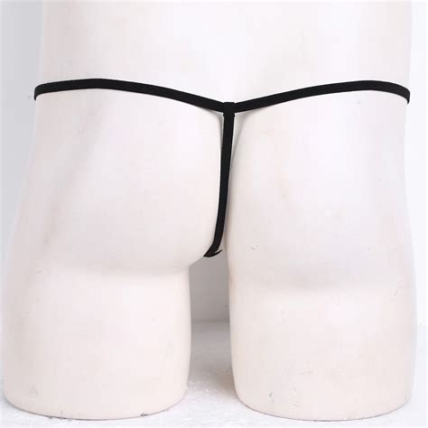 Mens Leather Open Front Hole Underwear Jockstrap G String Thongs Briefs Lingerie Ebay