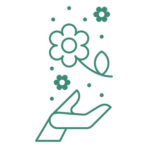 Design Png E Svg De Mão Segurando Flores Para Camisetas