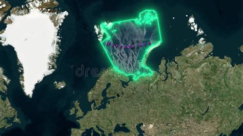 Barents Sea Map stock video. Video of government, zoom - 294268071