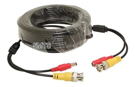 Cable Siames Coaxial 5 Metro Para Camara Cctv Video Voltaje MercadoLibre