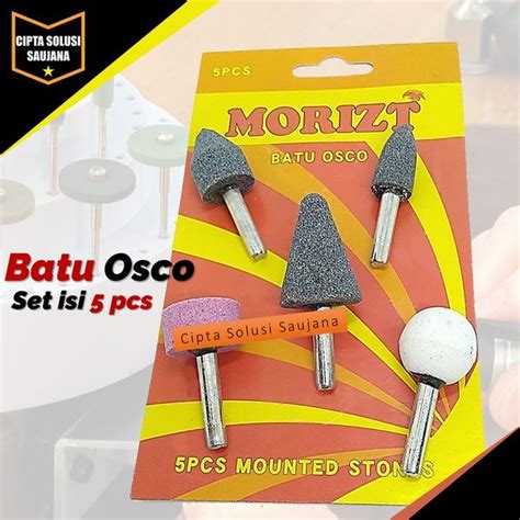 Jual BATU OSCO SET 5 PCS BATU GERINDA BOTOL MATA GRINDA TANGKAI ASAH