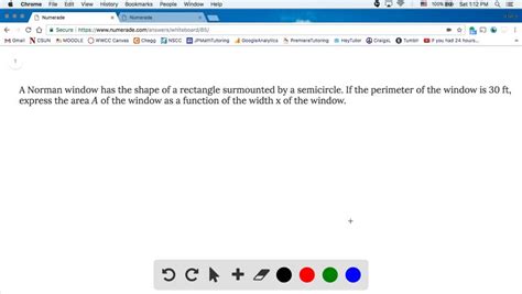 Solved A Norman Window Has The Shape Of A Rectangle Surmounted By A