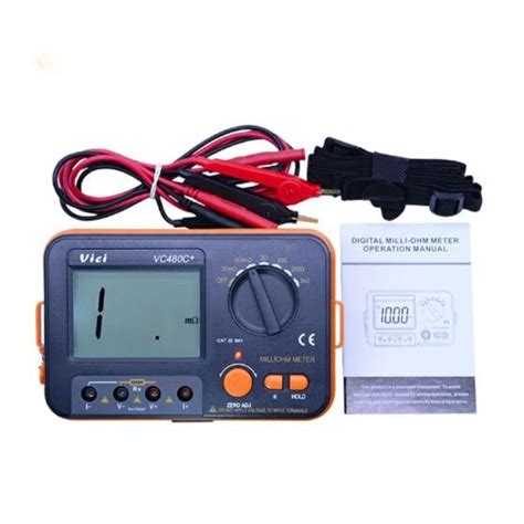 3 1 2 Digital Milli Ohm Meter VC480C LCD Backlit 4 Wire Test Low