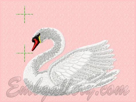 Swans Faithfulness Machine Embroidery Design