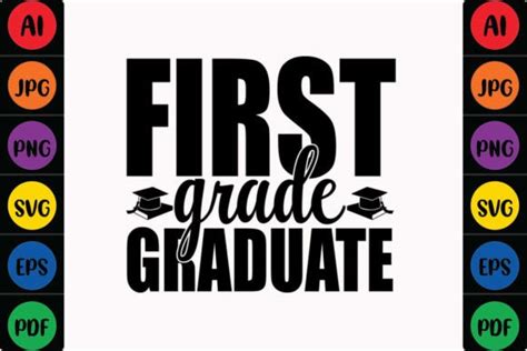 First Grade Graduate Graphic By Mina Akter · Creative Fabrica