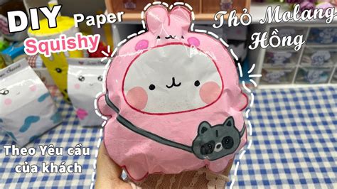 Cách Làm Squishy Thỏ Molang Hồng Bằng Giấy Squishy Thỏ Molang Diy Paper Squishy Liam