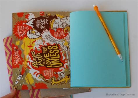 Cereal Box Project Homemade Notebook Happy Deal Happy Day