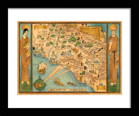 1929 Orange County Map vintage California Print historical - Etsy