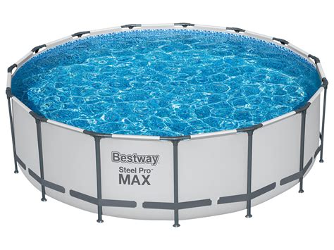 Bestway Steel Pro MAX Frame Pool Komplett Set mit Filterpumpe Ø 457 x