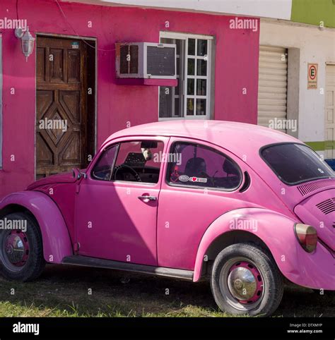 Pink Volkswagen Beetle Vintage