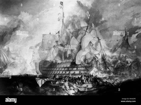 Battle of Trafalgar by Turner Stock Photo - Alamy