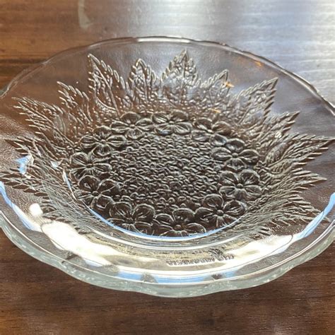 Pressed Flower Glass Bowl Etsy