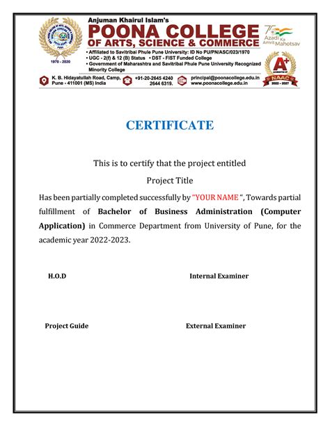 Om Certificate This Is To Certify That The Project Entitled