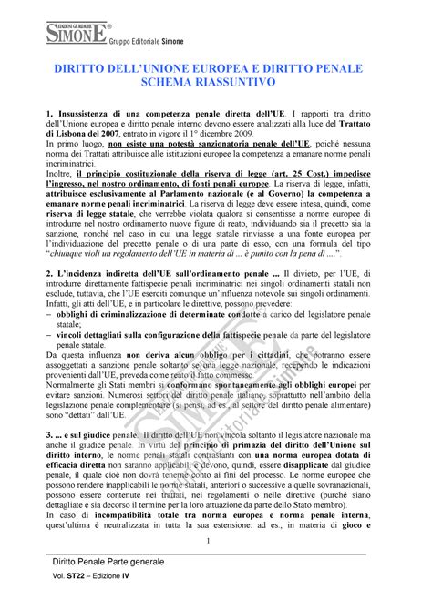 Lezione Di Diritto Penale 1integrazione 1 Diritto Penale Parte