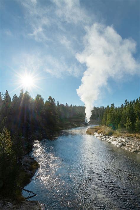 Riverside Geyser Firehole River Yellowstone National Park Alan