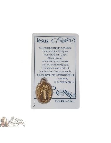 Medaglia Card Della Preghiera Di Cristo Misericordioso