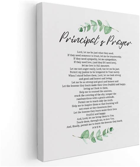 Vnwek Principals Prayer Wall Art Principal Ts Principal Office Decor