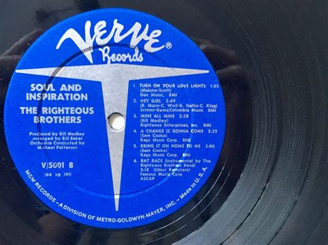 The Righteous Brothers Soul Inspiration Lp Vinyl Record Etsy