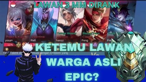 PUSH RANK AWAL SEASON KETEMU PENDUDUK ASLI EPIC MLBB YouTube