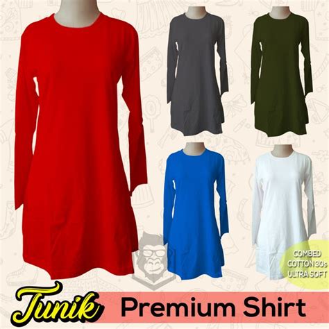 Jual Kaos Tunik Atasan Wanita Combed S Premium Di Lapak Kaos Polos