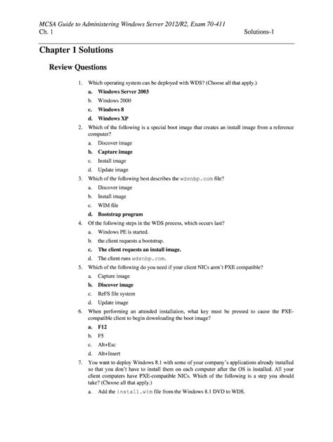 Fillable Online Mcsa Guide To Administering Windows Server R