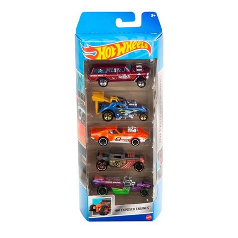 Hot Wheels Vehiculo Paquete De 5 Hw Exposed Engines