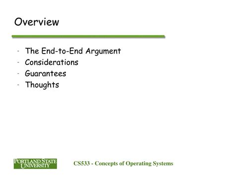 PPT End To End Arguments In System Design PowerPoint Presentation