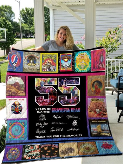 55 Years Of Grateful Dead Band Quilt Blanket Teeruto