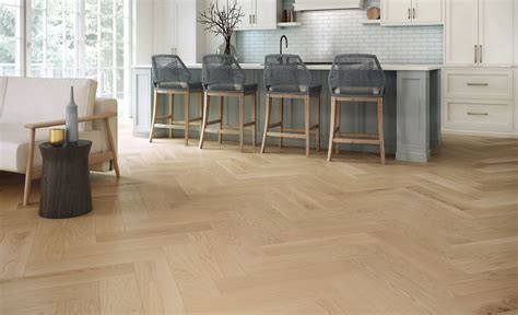 White Oak Naked Herringbone Mercier Wood Flooring