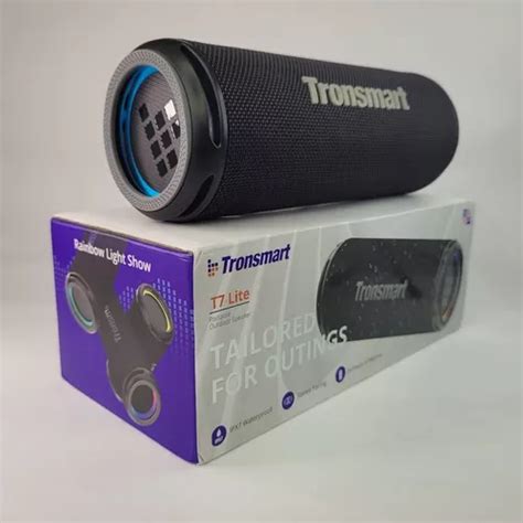 Caixinha De Som Tronsmart T7 Lite Bluetooth 24w Luz Led Frete grátis